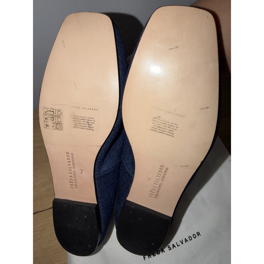Freda Salvador Jada Ballet Flats Indigo Denim Sz 7 S - Picture 3 of 8